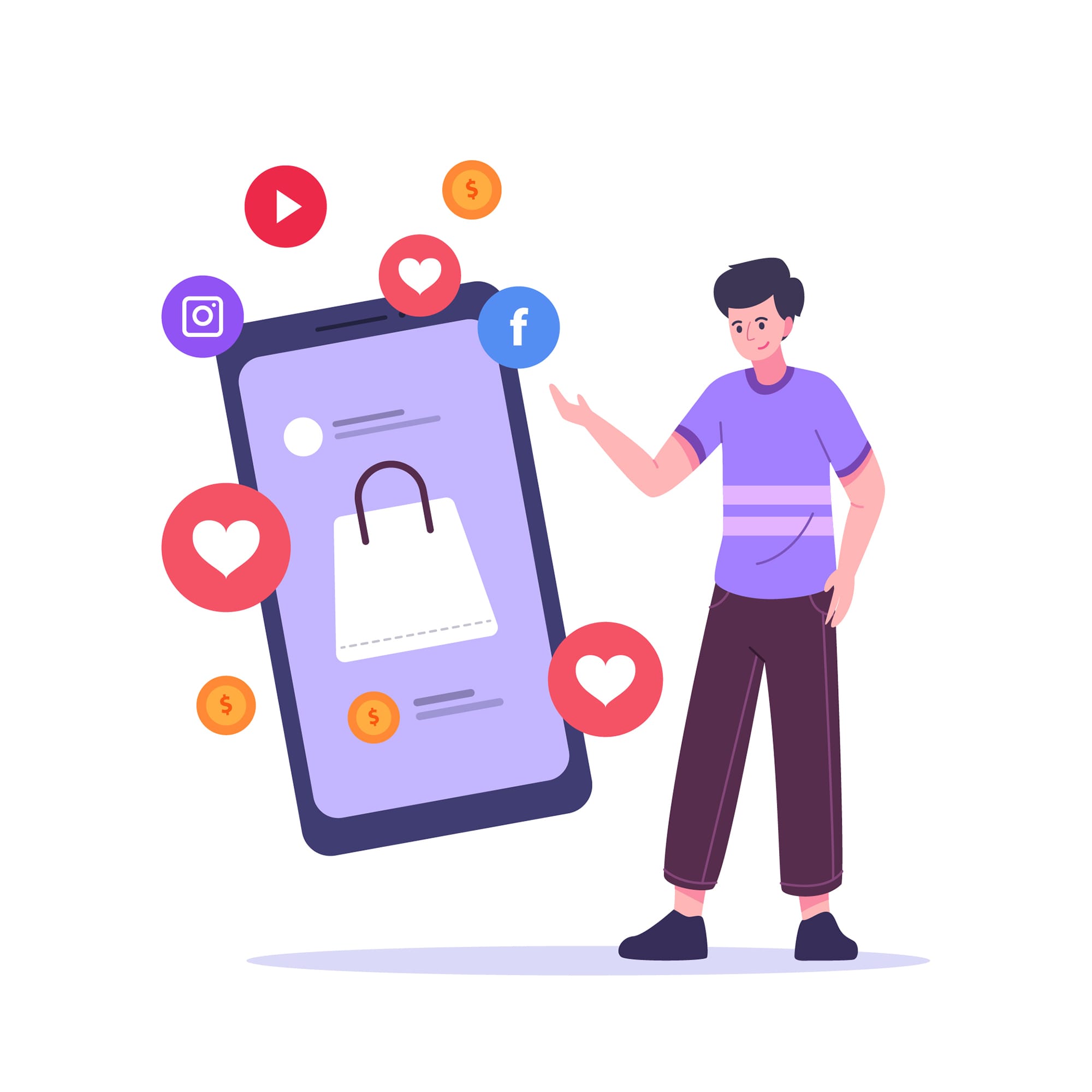 hire shopify developer - SMM purchase clipart