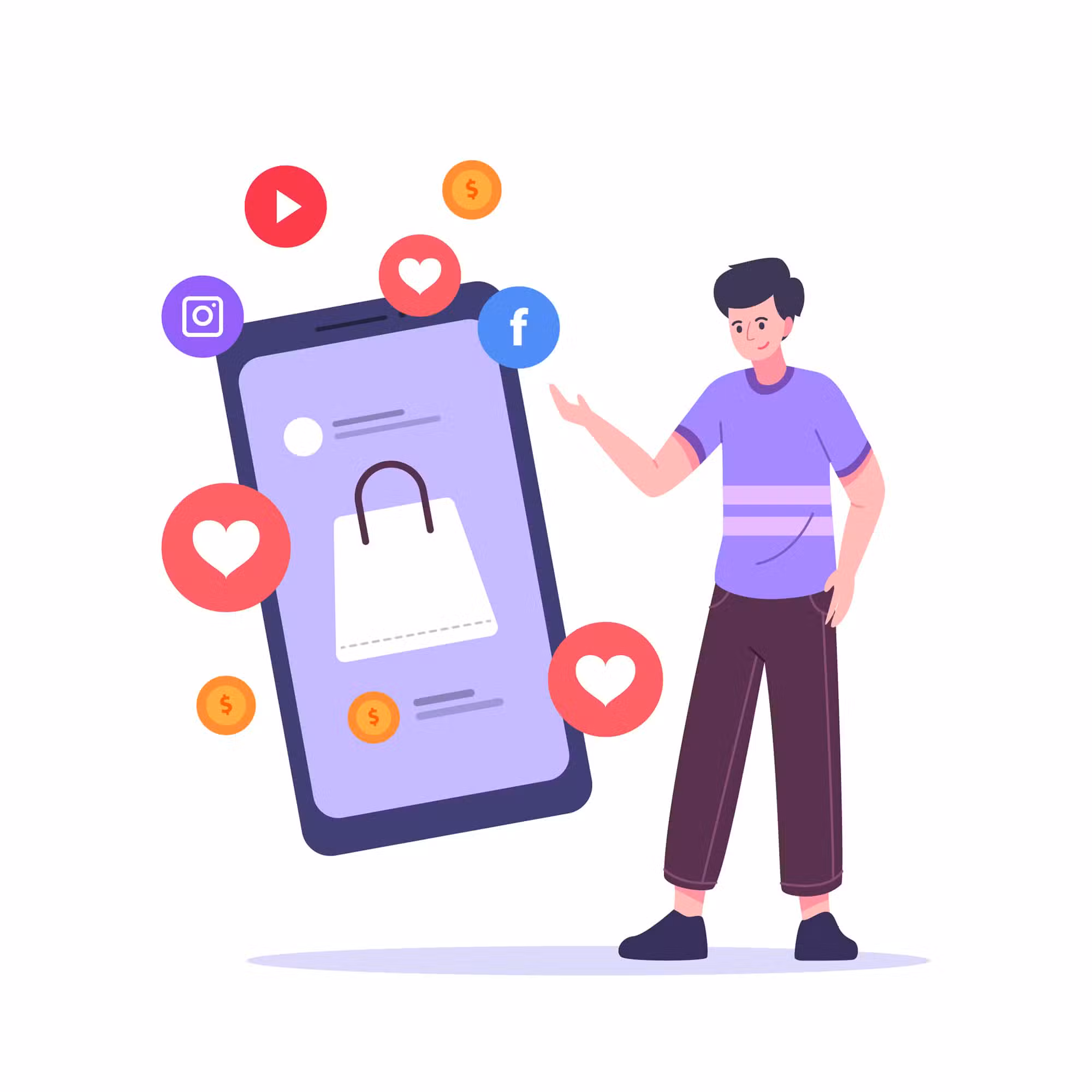 hire shopify developer - SMM purchase clipart