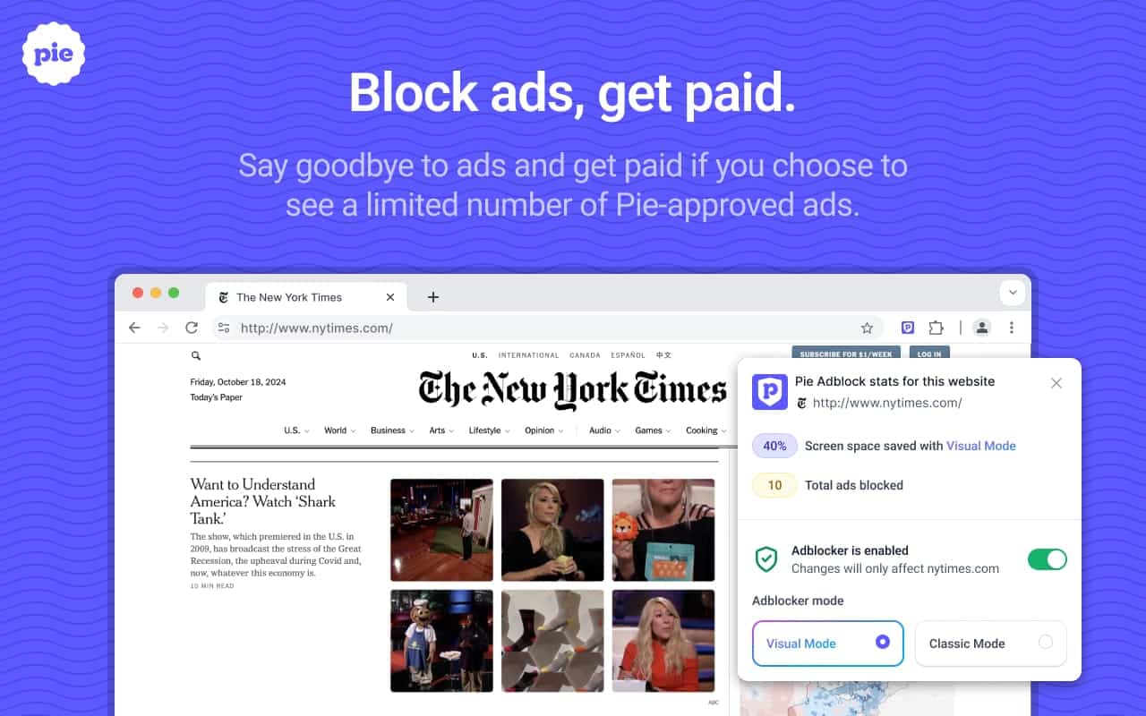 Pie Chrome Extension