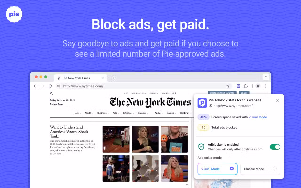 Pie Chrome Extension