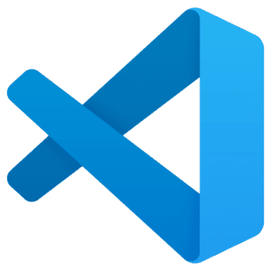 Blue abstract logo with triangular shapes