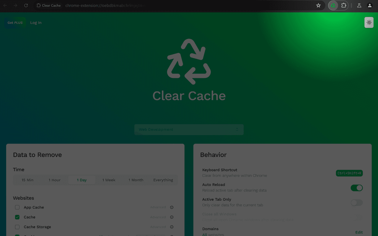 Clear Cache