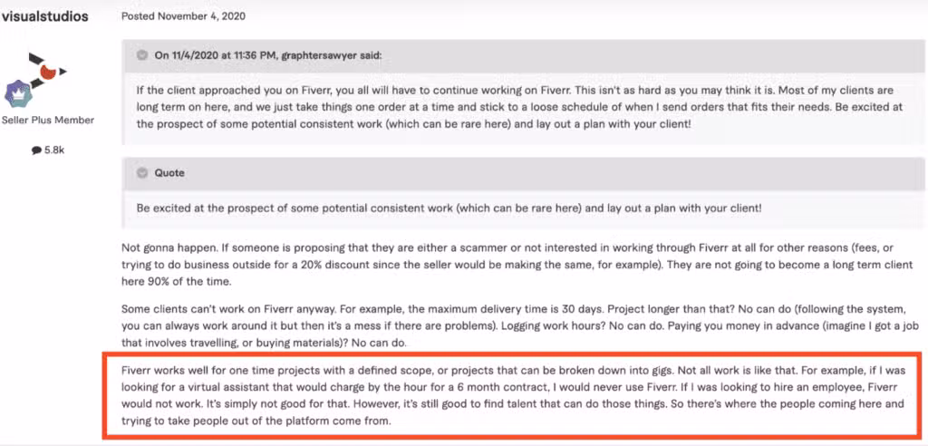 Fiverr works well for one time projects with a defined scope