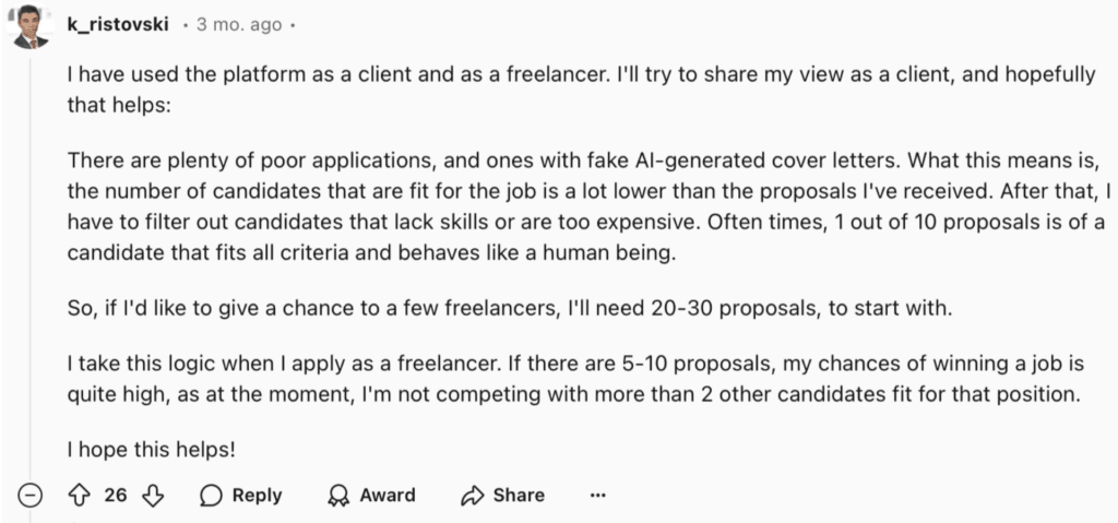 There are plenty of poor applications, and ones with fake Al-generated cover letters