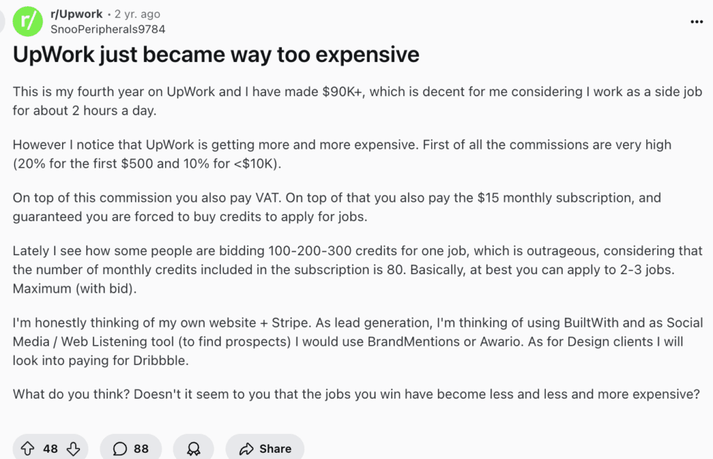 review:UpWork just became way too expensive