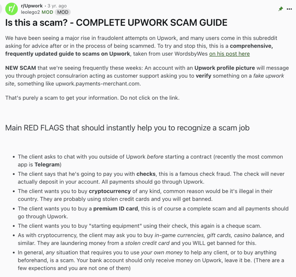 review:Is this a scam? - COMPLETE UPWORK SCAM GUIDE