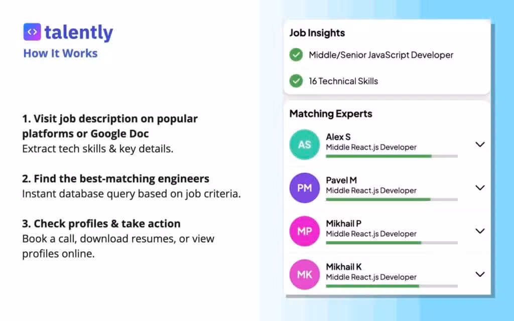 talently — find software developer in a tap! 02