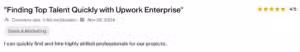 Upwork review:Finding top Quickly with Upwork