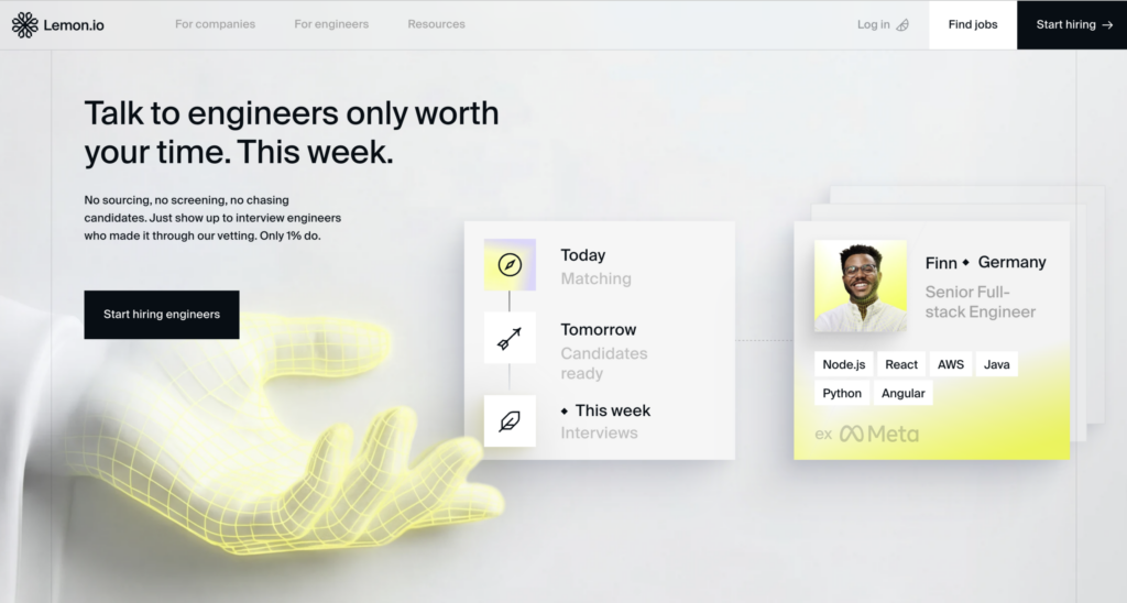 lemon.io - TopTal alternative