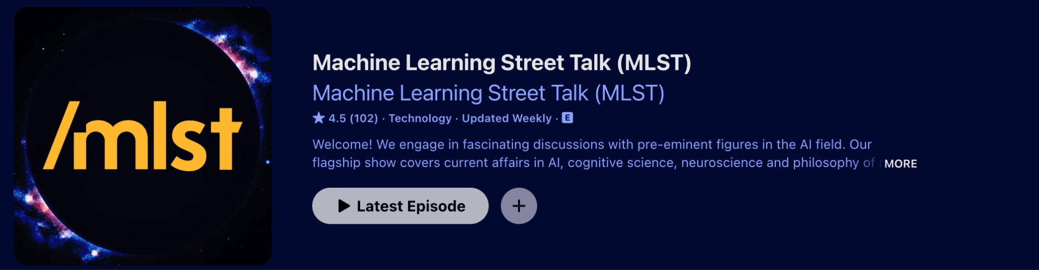 Machine Learning Street Talk (MLST) &ndash; podcast on Apple Podcasts