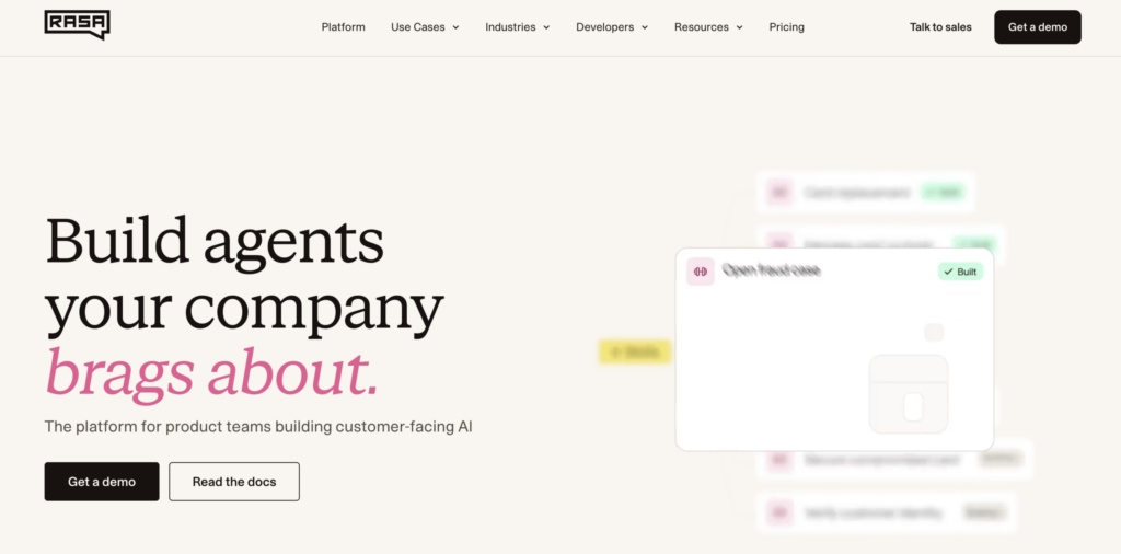 rasa - what is the best ai chatbot for marketing teams